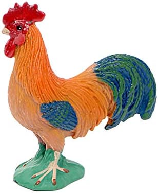 Amosfun 2 Adet Horoz Figürleri Çiftlik Hayvanları Dekorasyon Figürleri Tavuk Dekor Seti Ev Süsleme için