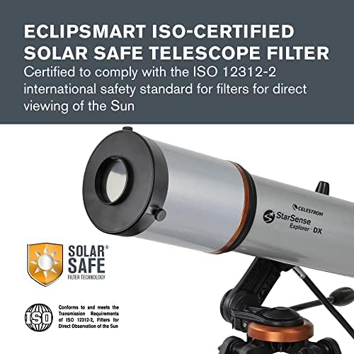 Celestron-EclipSmart Güvenli Güneş Tutulması Teleskop Filtreleri-ISO 12312-2 Uyumlu-Mevcut 102mm Teleskoplarla Çalışır-Güneş
