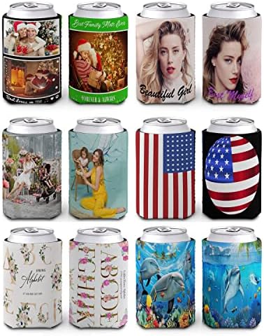 YOPRUIE Özel kupa kılıfı Fotoğraf Logolu Kişiselleştirilmiş Şişeler Bira Soda ve diğer İçecekler Düğün Doğum Günü