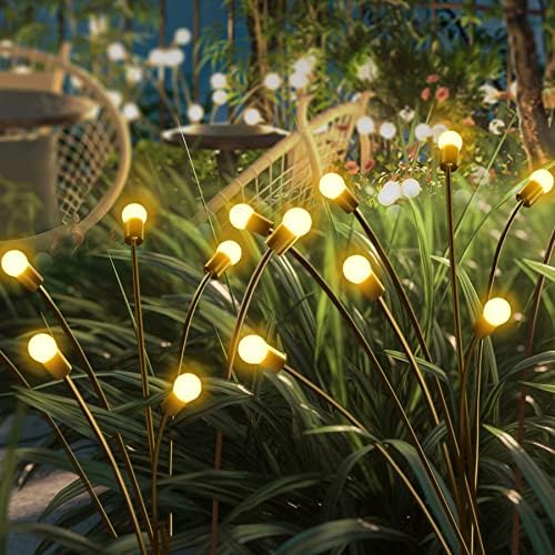 Sukesou güneş bahçe ışıkları, yeni yükseltilmiş güneş Firefly ışıkları açık su geçirmez rüzgar bahçe dekoratif ışıklar