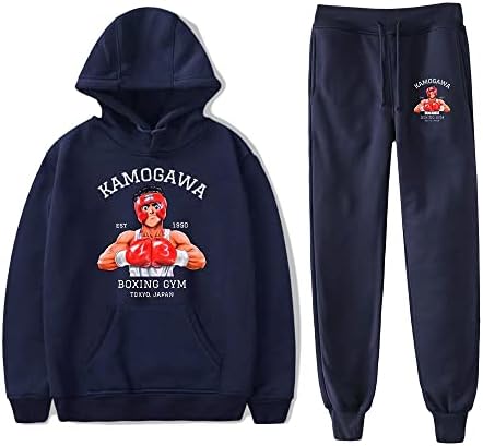Anime Hajime Hiçbir Ippo Kamogawa Hoodie koşucu pantolonu İki Parçalı Set Kadın Erkek Tişörtü + Sweatpants