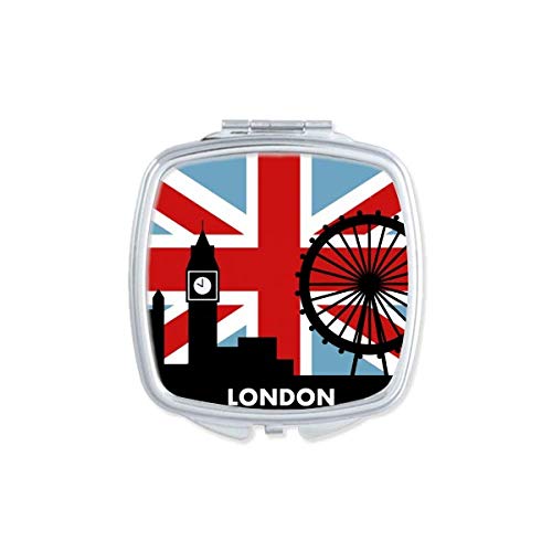 İngiltere Union Jack London Eye Big Ben Bayrağı İNGİLTERE aynası Taşınabilir Kompakt Cep Makyaj Çift Taraflı Cam