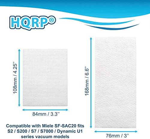 HQRP 6-Pack filtre kiti Miele S200 Serisi S240, S241 , S246, S250, S251i, S256, S256i, S290, S291, S292 Kompakt Teneke