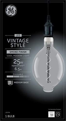 GE aydınlatma Vintage stil LED ampuller, duman cam, serin Modern ışık, ST19 Edison tarzı ampuller (2 Paket)