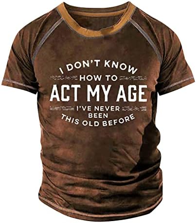 Nasıl Davranacağımı bilmiyorum Benim Yaş Grafik Kısa Kollu erkek t-shirtleri babalar Günü Yaratıcılık Retro Ekip