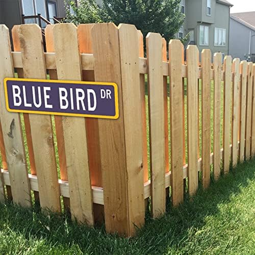 Mavi Kuş DR Hayvan Sokak İşareti Kişiselleştirilmiş Metin Dekoratif Duvar Sokak İşareti Mavi Kuş Sevgilisi İşareti