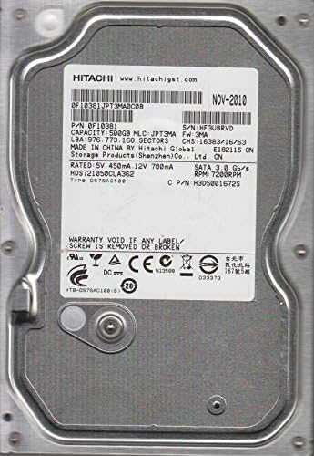Hitachi Deskstar 7K1000.C 500 GB SATA/300 7200 RPM 16 MB Sabit Disk