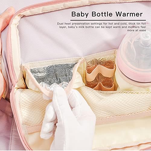 HaloVa bezi çanta, bebek baba anne seyahat sırt çantası ile ıslak bez, dokular, şişe cepleri, arabası sapanlar ile