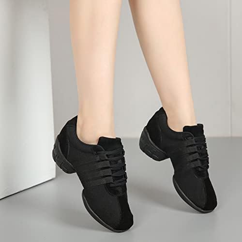 AOQUNFS kadın Caz Ayakkabı Dantel-up Dans Sneakers-Nefes Hava yastığı Kızlar Atletik Yürüyüş Dans Ayakkabıları, model