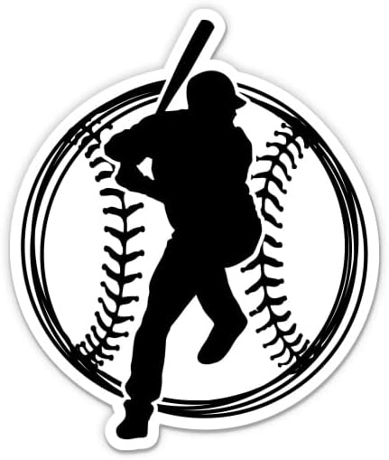 Beyzbol Oyuncusu Sticker-5 laptop etiketi - Araba, Telefon, Su Şişesi için Su Geçirmez Vinil - Beyzbol Çıkartması