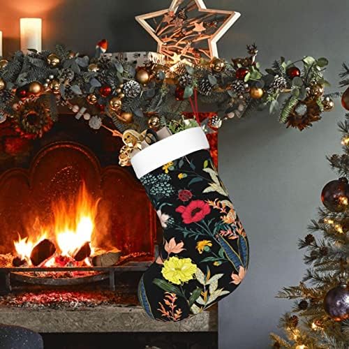 YİLEQUAN 18 İnç Noel Çorap Klasik Çorap, Renkli Boho Çiçek, Aile Tatil Noel Partisi Süslemeleri için