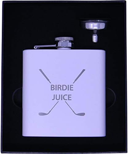 Golf Kuş Suyu Şişesi, Huni ve Hediye Kutusu-Büyük Noel, Doğum Günü, Sevgililer Günü Hediyesi Golfçüler için (Beyaz)