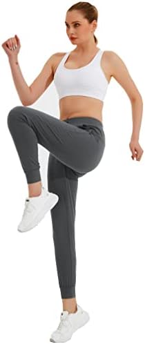 VOGUCCLO Bayan Joggers cepli pantolon İpli Atletik Açık Koşu Sweatpants Salonu Egzersiz Koşu