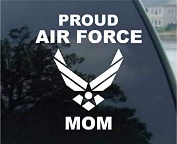 MAF-Gurur Hava Kuvvetleri Anne Amblem Vinil Çıkartması Beyaz 5.5 x 5 | Sticker Laptop için, arabalar, Minibüsler,