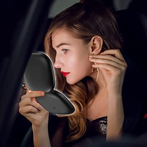 Led Kompakt Ayna,1X / 10X Büyütme Kompakt ışıklı Ayna, Çantalar için 3,5 inç Kompakt Ayna, 3 Renk ve Parlaklık Kısılabilir,
