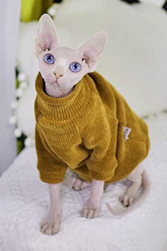Zarif Sıcak DUOMASUMİ Sphynx Kedi Kazak Moda Kitty Tüysüz Kedi Giyim Konfor Kış Elbise Sphynx Kedi (Ler)