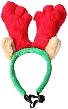 Amosfun Kulak Bandı Noel Köpek Ren Geyiği Boynuzları Kafa Bandı Köpek Geyik Şapka Pet Tatil Kostümleri Aksesuarları