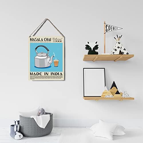 Komik Mutfak Işareti Dekor Masala Çay Ahşap Işareti Plak Duvar Asılı Posterler Sanat 8 X 10 modern ev Mutfak Dekorasyon