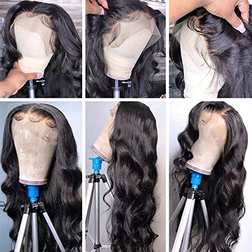 MUZOJET İnsan Saçı Peruk Siyah Kadınlar için HD Vücut Dalga dantel ön peruk insan saçı Tutkalsız Peruk İnsan Saçı