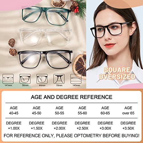 MARE AZZURO Büyük Boy okuma gözlüğü Kadınlar Hafif Büyük Okuyucular 1.0 1.25 1.5 1.75 2.0 2.25 2.5 2.75 3.0 3.5 4.0