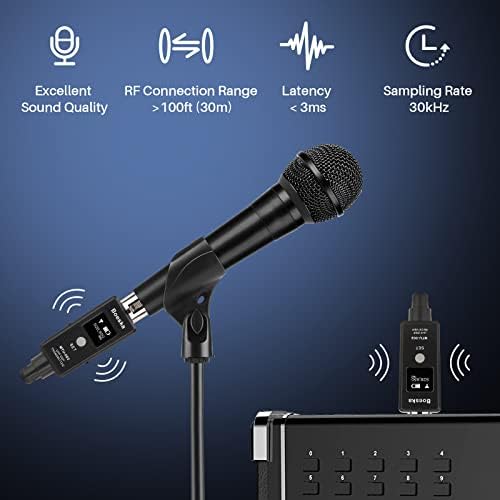 Boeska Kablosuz Mikrofon Verici Alıcı 510-560MHz UHF Kablosuz Mikrofon Sistemi için Uyumlu Dinamik Mikrofon ses mikseri