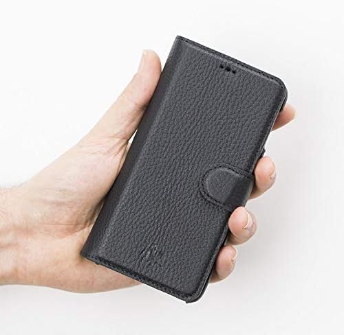 Samsung Galaxy S10e ile Uyumlu Venito Siena RFID Engelleme Deri Cüzdan Kılıfı-Siyah