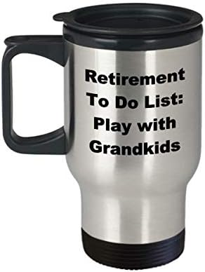 Emeklilik Torunları Seyahat Kupa Yapılacaklar Listesi Kontrol Listesi İle Oynamak Kahve Komik Hediye Fikri Emekli