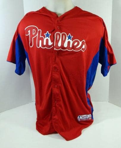 2011-13 Philadelphia Phillies Ranfi Casimiro 66 Oyun Kullanılmış Kırmızı Forma ST BP 48 1-Oyun Kullanılmış MLB
