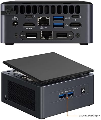 Intel NUC 11 Pro NUC11TNHV50L Tiger Canyon Ev ve iş Mini PC Masaüstü Çift LAN Intel vPro® Teknolojisine sahip 11.