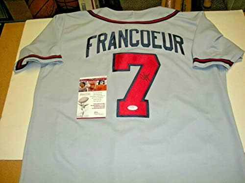 Jeff Francoeur Atlanta Braves Son 1 Jsa / coa İmzalı Resmi Majestic Forması-İmzalı MLB Formaları
