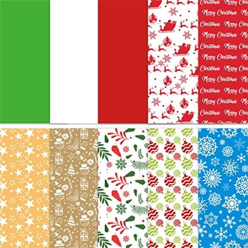 CUJUX 150 adet Dayanıklı Renkli Sarıcı Kağıt Mendil Kağıt Ambalaj Levhalar Noel için