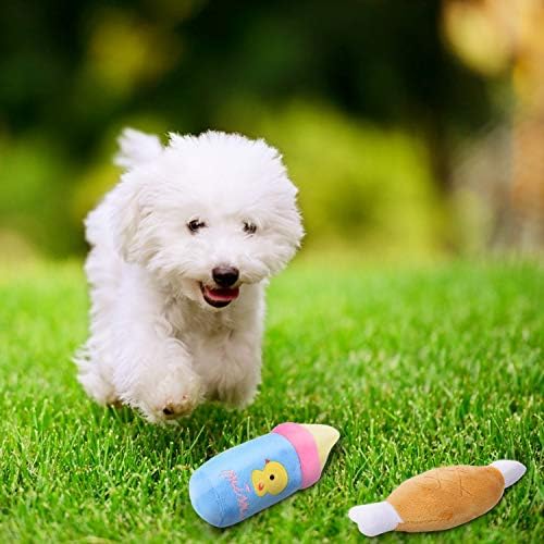 FunPa 12 ADET Pet Peluş Oyuncak Sevimli Karikatür Köpek Gıcırtılı Oyuncak Köpek Diş Çıkarma Oyuncak Köpek Oyuncak