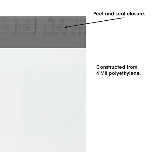 Uzun Poli Posta Zarfları, 6 x 39, Beyaz, Yırtma Şeritli Kendinden Contalı, Su Geçirmez ve Delinmeye Karşı Dayanıklı,