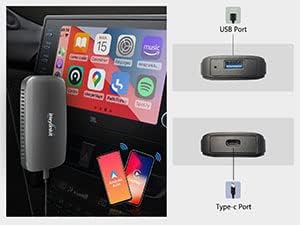 Heylinkit Kablosuz CarPlay ve Android Otomatik adaptör desteği Yansıtma, Netflix, YouTube, Oyun U Disk, Kablosuz