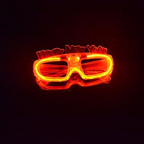 Elektrikli Mamut 12 Çift LED Işıklı Parti Mutlu Yıllar Gözlükleri