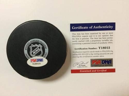 Sergei Bobrovsky İmzalı Columbus Mavisi Ceketler Puck PSA DNA COA a İmzalı NHL Diskleri İmzaladı