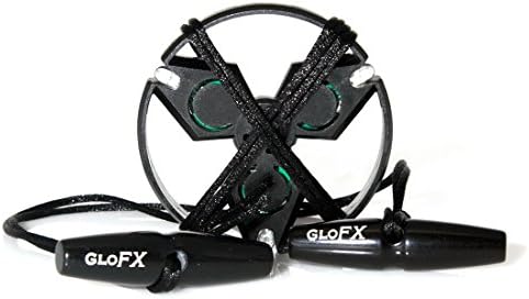 GloFX siyah iyon yörünge 3 LED-ışık yörünge Rave yörünge yuvarlak daire-sıfır çıngırak