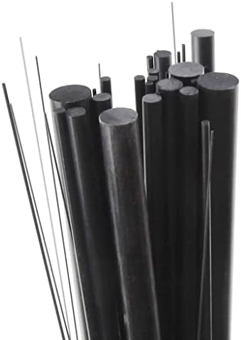 MYCZLQL Karbon Fiber Çubuk, Dia 1mm/2mm/3mm / 4mm/5mm / 6mm Uzunluk 500mm 3 Karbon Fiber Çubuklar, Çerçeve Kolu İniş
