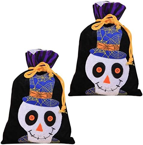 ABOOFAN Çocuklar hediye keseleri Cadılar Bayramı İpli Çanta Kafatası Desen Cadılar Bayramı Şeker ikram çantaları