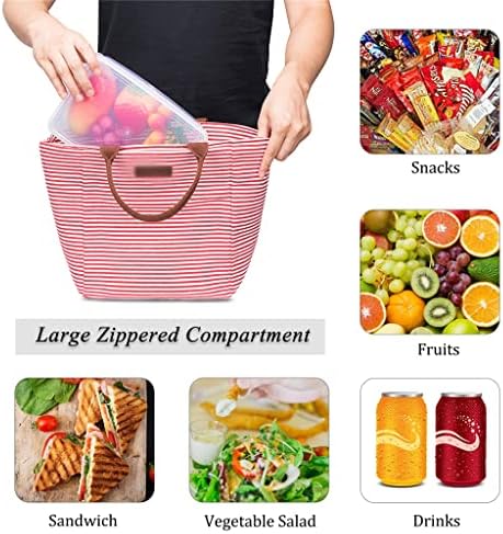 N / A Öğle Yemeği çantası Tote Çanta Premium Naylon yemek kabı Yalıtımlı Öğle Yemeği Tutucu Soğutucu Çanta Kadınlar/Kızlar/okul/Çalışma