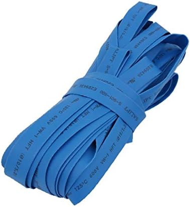 X-DREE 32.8 Ft uzunluk 10mm iç Çap Poliolefin izoleli ısı Shrink hortum kablo sarma mavi (32.8 metre uzunluğunda,