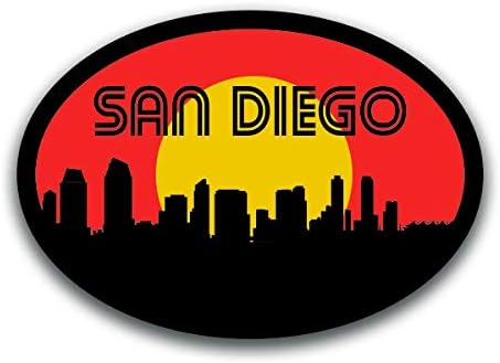 San Diego California Skyline Vinil çıkartma / Otomobil Kamyon Van Suv Pencere Duvarları Bardak Dizüstü Bilgisayarlar
