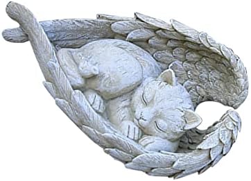 Pet Anıt Taş Mezar Taşı Mezar Makinesi Kedi Uyku Açı Kanat Heykeli Sempati Hediye