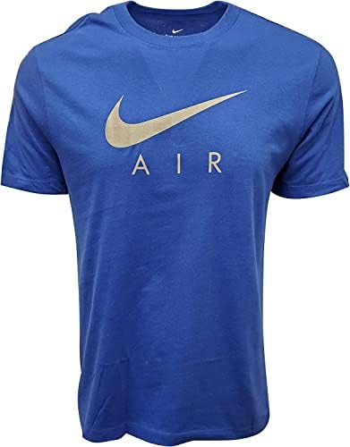 Nike Erkek Air Swoosh Tişört (Büyük, Koyu Mavi)