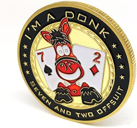 Poker Donk Oyun Madalya Eşek Bahis Şanslı Para çip Kart Basın Ödül Hediye