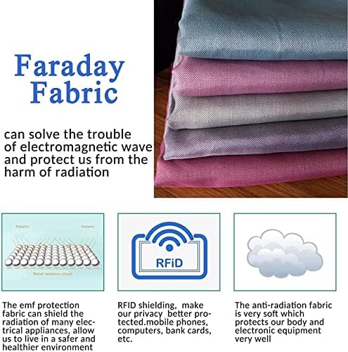 Anti Radyasyon giyim kumaşı Gümüş Elyaf Faraday Koruyucu Kumaş EMF EMI RF RFID Sinyal Engelleme İletken Koruma Malzemesi