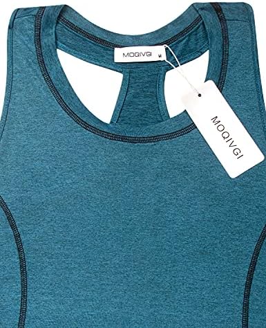 MOQIVGI Bayan Egzersiz Tankı Üstleri Racerback Dantelli Yoga Koşu Spor Rahat Kolsuz Gömlek