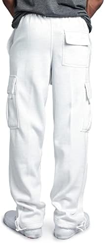 Kargo Sweatpants Erkekler için Ağır Polar Ter Pantolon Atletik Baggy egzersiz pantolonları Joggers Cepler ile