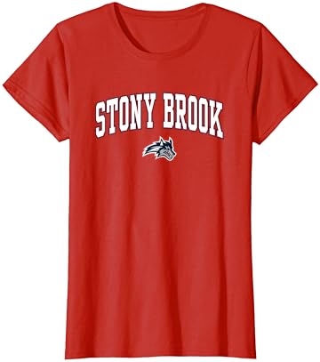 Stony Brook Seawolves Kemer Üzerinde Kırmızı Resmi Lisanslı Tişört