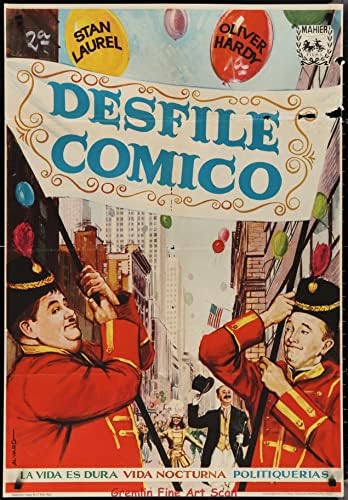 Laurel ve Hardy Komik Geçit Töreninde 1950'ler - İspanyol Tiyatro filmi afişi.